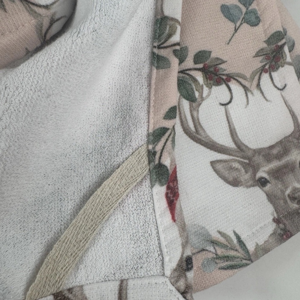 Cupcakes & Cashmere Christmas Deer Kitchen Towels Set of 3 Coastal Cotton NWT - Picture 13 of 15